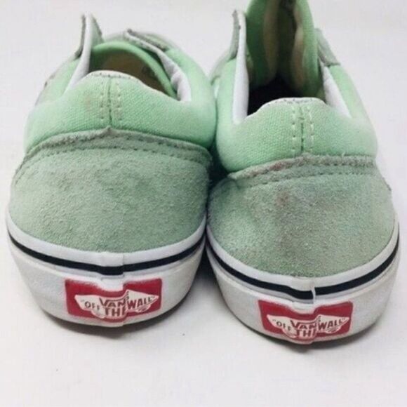 Vans mint green tennis shoes children’s size 2 suede leather - Picture 4 of 9